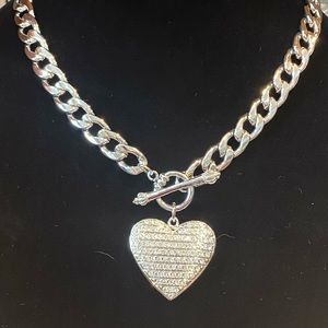 💥SPARKLING RHINESTONE HEART PENDANT NECKLACE💥